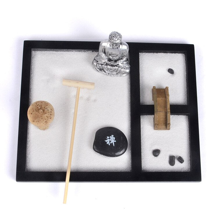 Mini Zen Sand Garden Desk Set with Accessories by HitMyNeed