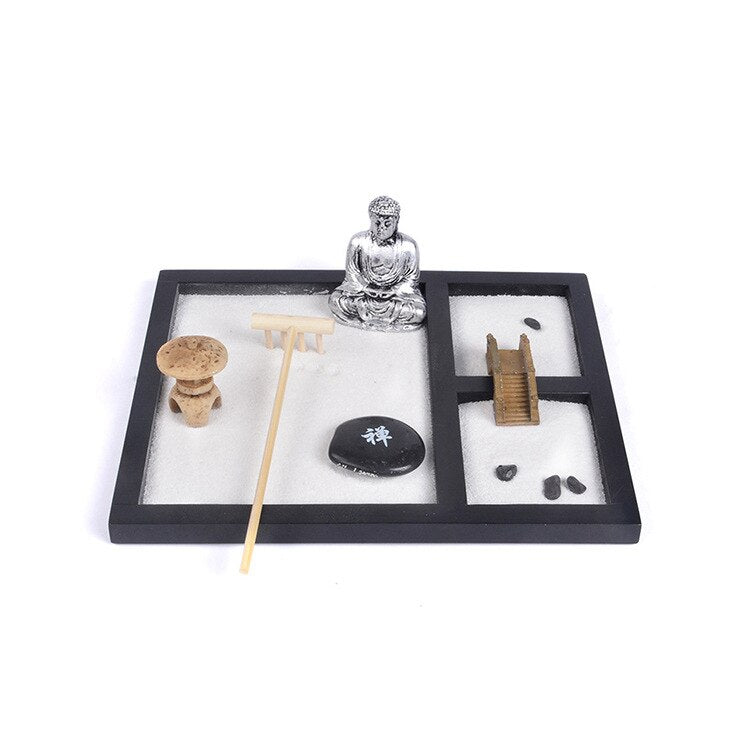 Mini Zen Sand Garden Desk Set with Accessories by HitMyNeed