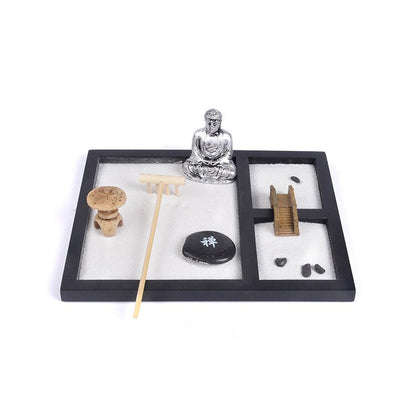 Mini Zen Sand Garden Desk Set with Accessories by HitMyNeed