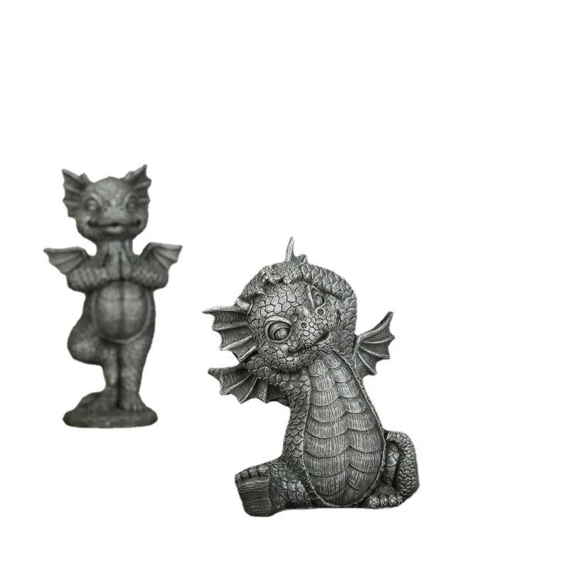 Miniature Dragon Figurine for Garden and Patio Decor by HitMyNeed