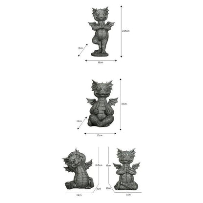 Miniature Dragon Figurine for Garden and Patio Decor by HitMyNeed