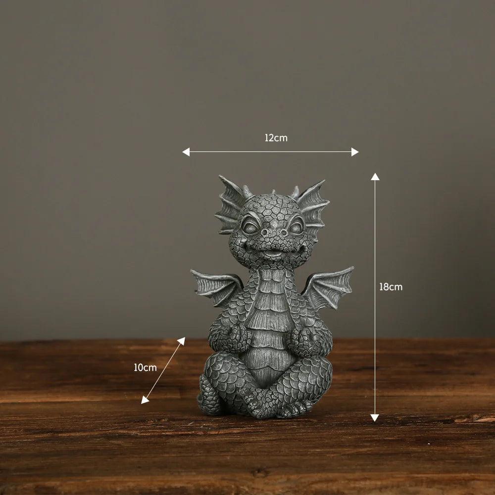 Miniature Dragon Figurine for Garden and Patio Decor 2 by HitMyNeed