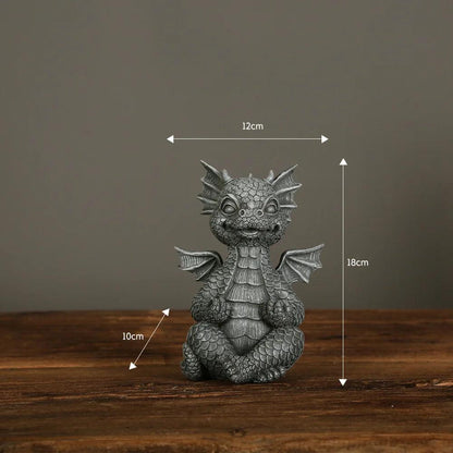 Miniature Dragon Figurine for Garden and Patio Decor 2 by HitMyNeed