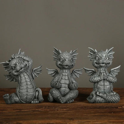 Miniature Dragon Figurine for Garden and Patio Decor by HitMyNeed