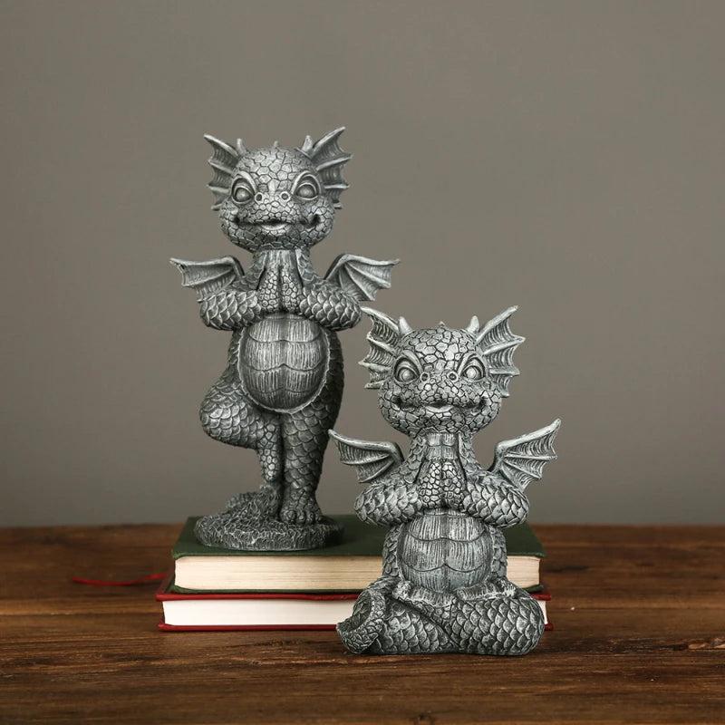 Miniature Dragon Figurine for Garden and Patio Decor by HitMyNeed