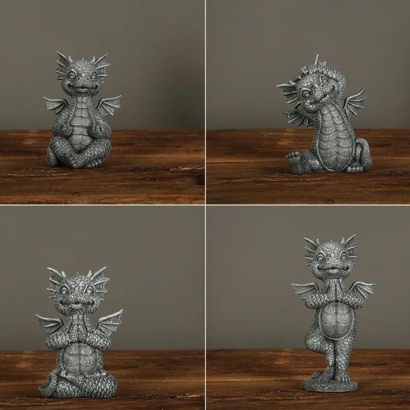 Miniature Dragon Figurine for Garden and Patio Decor by HitMyNeed
