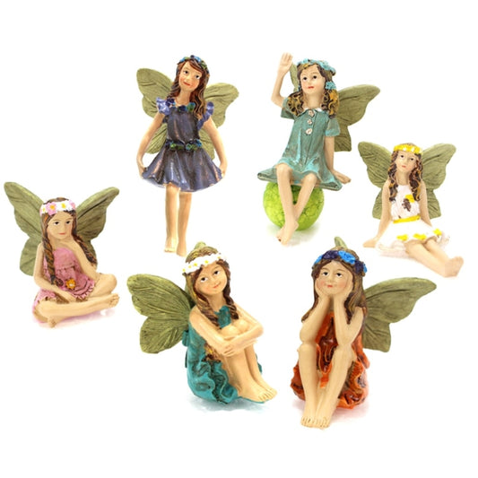 Miniature Fairy Garden Figurines Set of 6 by HitMyNeed