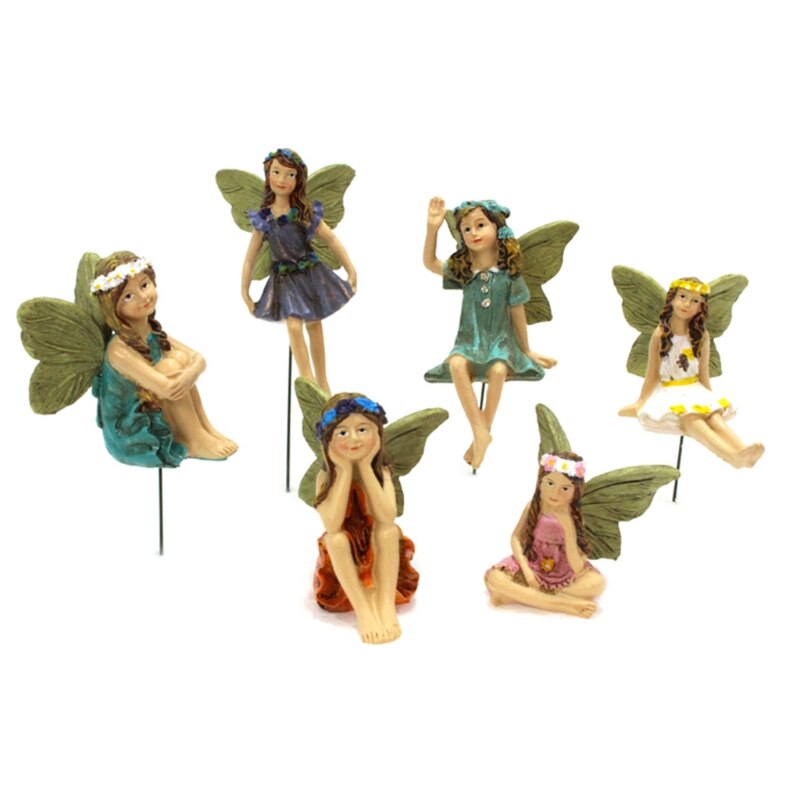 Miniature Fairy Garden Figurines Set of 6 by HitMyNeed