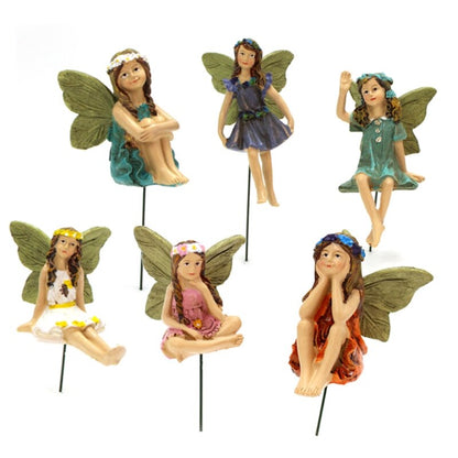 Miniature Fairy Garden Figurines Set of 6 by HitMyNeed