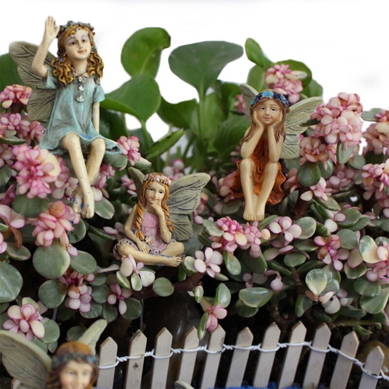Miniature Fairy Garden Figurines Set of 6 by HitMyNeed