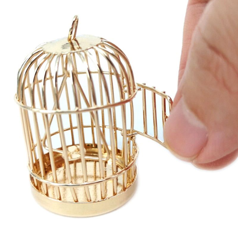 Miniature Metal Bird Cage for 1:12 Dollhouses by HitMyNeed