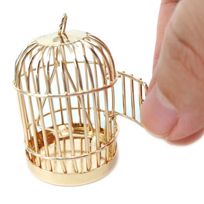 Miniature Metal Bird Cage for 1:12 Dollhouses by HitMyNeed