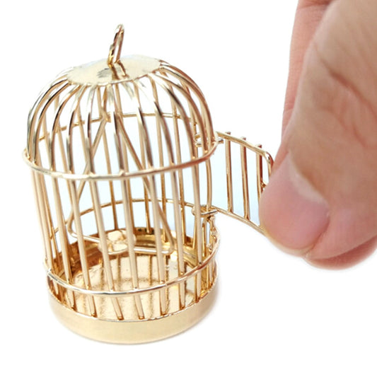Miniature Metal Bird Cage for 1:12 Dollhouses by HitMyNeed