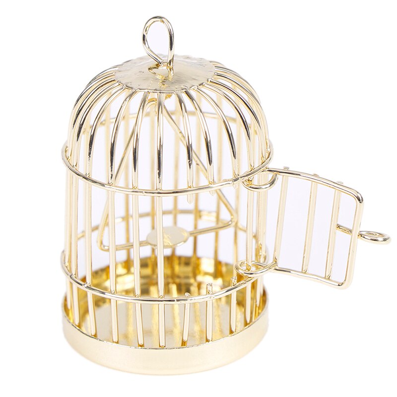 Miniature Metal Bird Cage for 1:12 Dollhouses by HitMyNeed