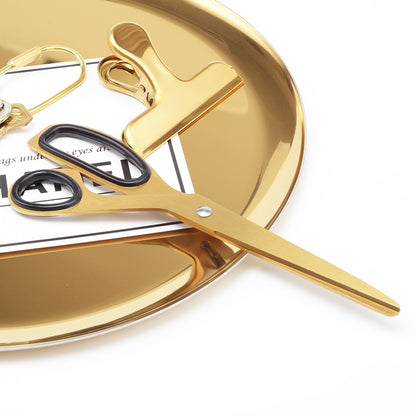 Minimalist Asymmetric Brass Scissors for Crafts by HitMyNeed