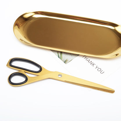Minimalist Asymmetric Brass Scissors for Crafts by HitMyNeed