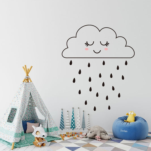 Minimalist Cloud Wall Sticker for Kids Rooms by HitMyNeed
