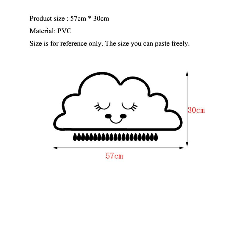 Minimalist Cloud Wall Sticker for Kids Rooms by HitMyNeed
