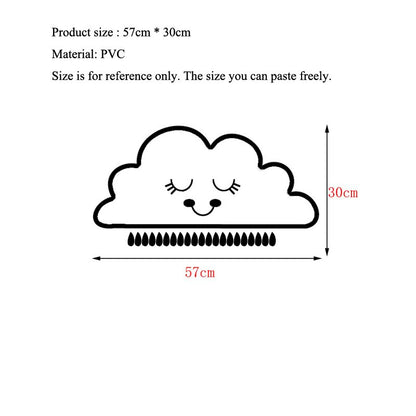 Minimalist Cloud Wall Sticker for Kids Rooms by HitMyNeed