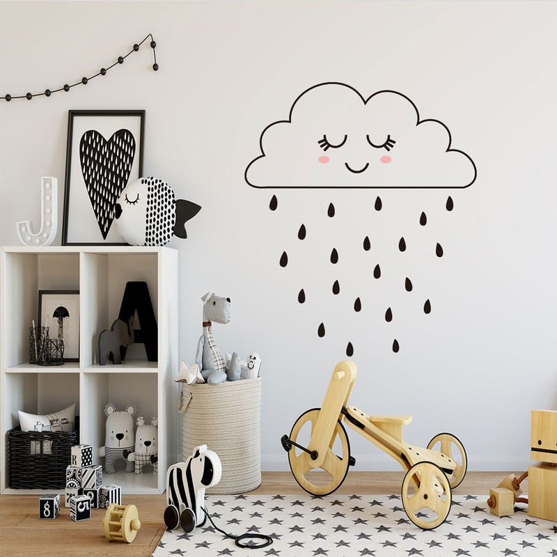 Minimalist Cloud Wall Sticker for Kids Rooms by HitMyNeed