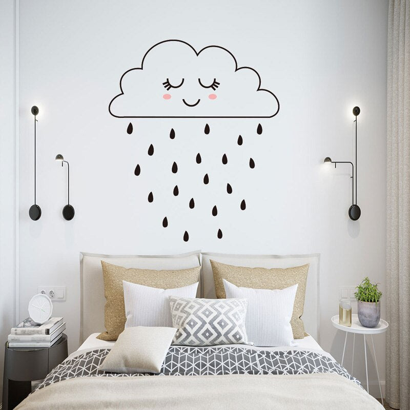 Minimalist Cloud Wall Sticker for Kids Rooms by HitMyNeed