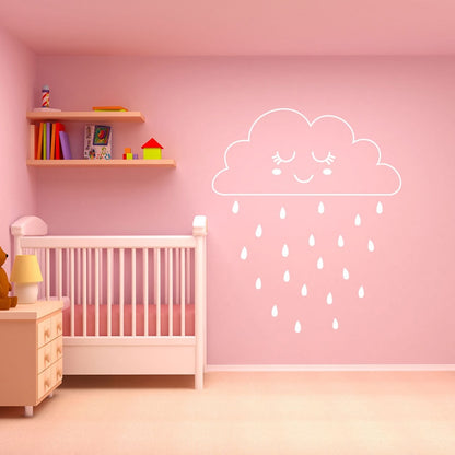 Minimalist Cloud Wall Sticker for Kids Rooms by HitMyNeed