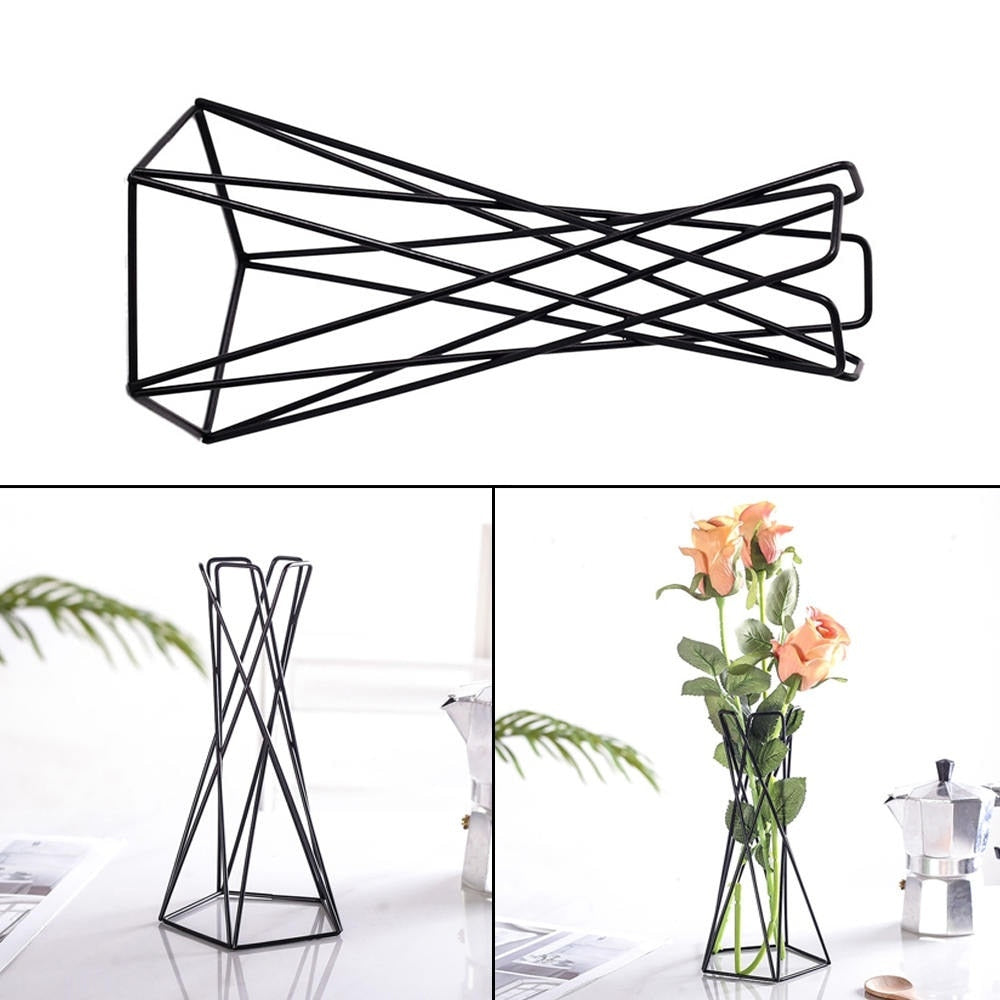 Minimalist Geometric Metal Plant Holder 10x21cm by HitMyNeed