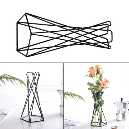 Minimalist Geometric Metal Plant Holder 10x21cm by HitMyNeed