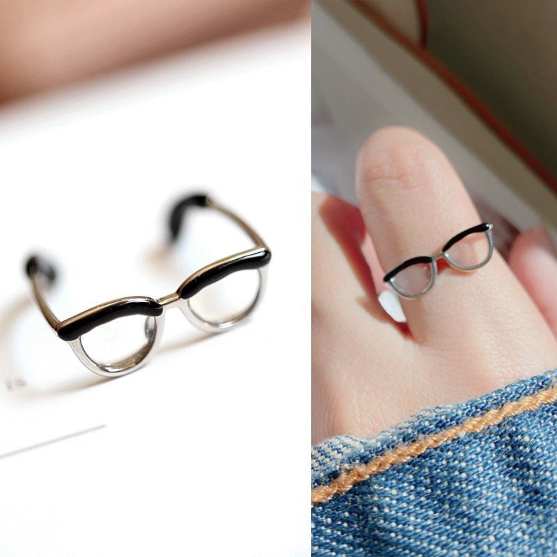Minimalist Glasses Adjustable Boho Ring for Women by HitMyNeed