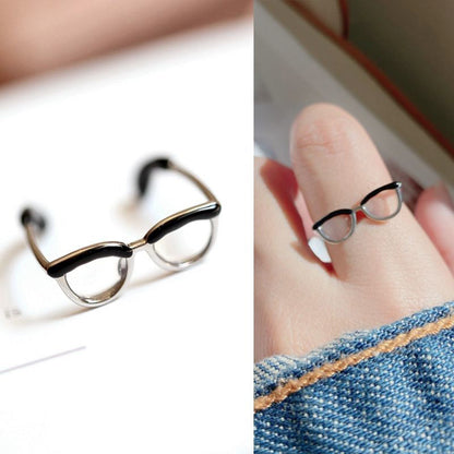 Minimalist Glasses Adjustable Boho Ring for Women by HitMyNeed