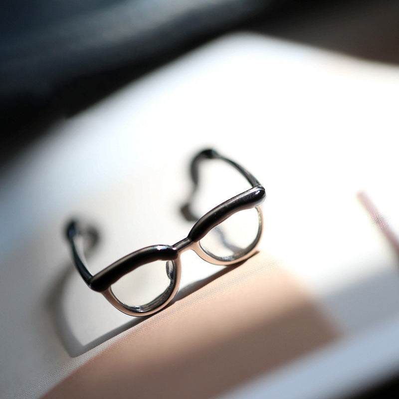 Minimalist Glasses Adjustable Boho Ring for Women by HitMyNeed