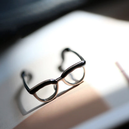 Minimalist Glasses Adjustable Boho Ring for Women by HitMyNeed