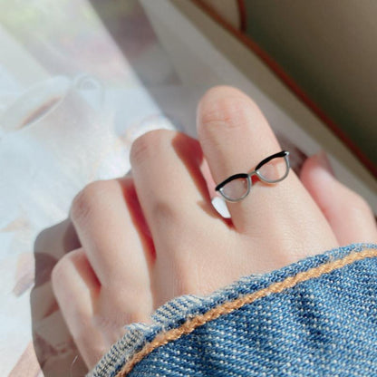 Minimalist Glasses Adjustable Boho Ring for Women by HitMyNeed
