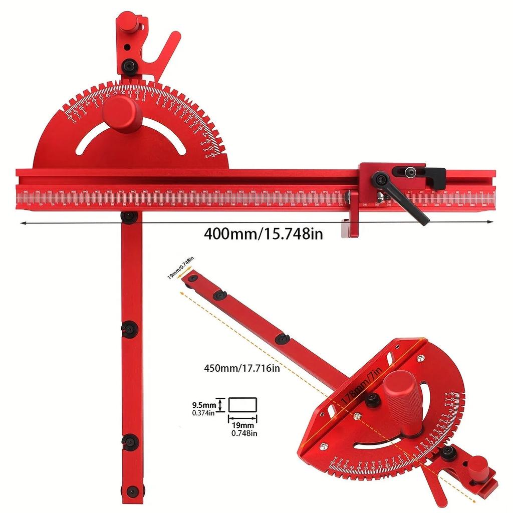 Miter Gauge & 400mm Fence Set for Table Saw & Router by HitMyNeed