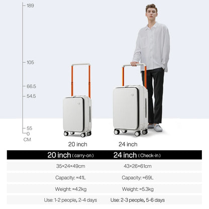 Mixi Front Laptop Pocket PC Aluminum Carry-On Case by HitMyNeed