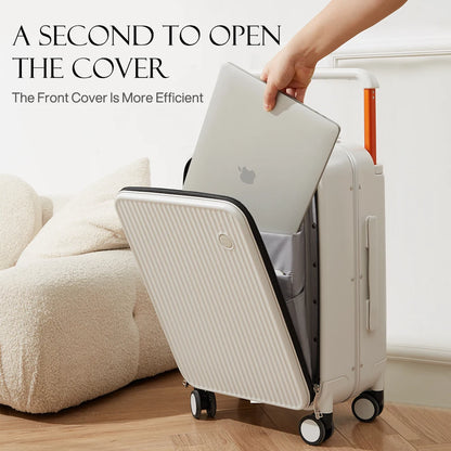 Mixi Front Laptop Pocket PC Aluminum Carry-On Case by HitMyNeed
