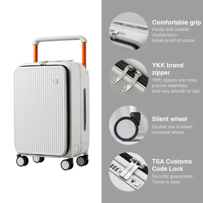 Mixi Front Laptop Pocket PC Aluminum Carry-On Case by HitMyNeed