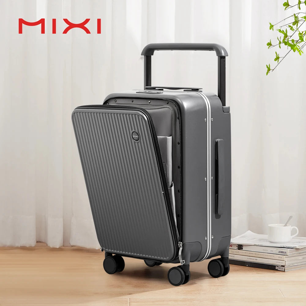 Mixi Front Laptop Pocket PC Aluminum Carry-On Case rock-gray 24inches-600mm by HitMyNeed