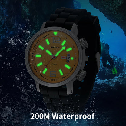 Miyota 8205 20ATM Automatic Diver Watch for Men by HitMyNeed