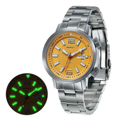 Miyota 8205 20ATM Automatic Diver Watch for Men am7081ms-ye by HitMyNeed