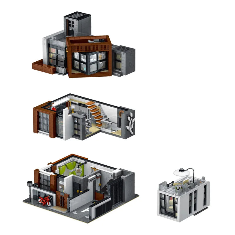 MOC-87366 Creative Modern Villa Building Set by HitMyNeed