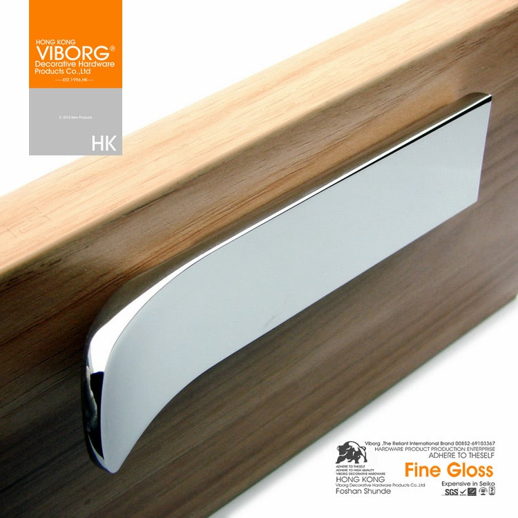 Modern Chrome Cupboard Door Handle 118mm by HitMyNeed