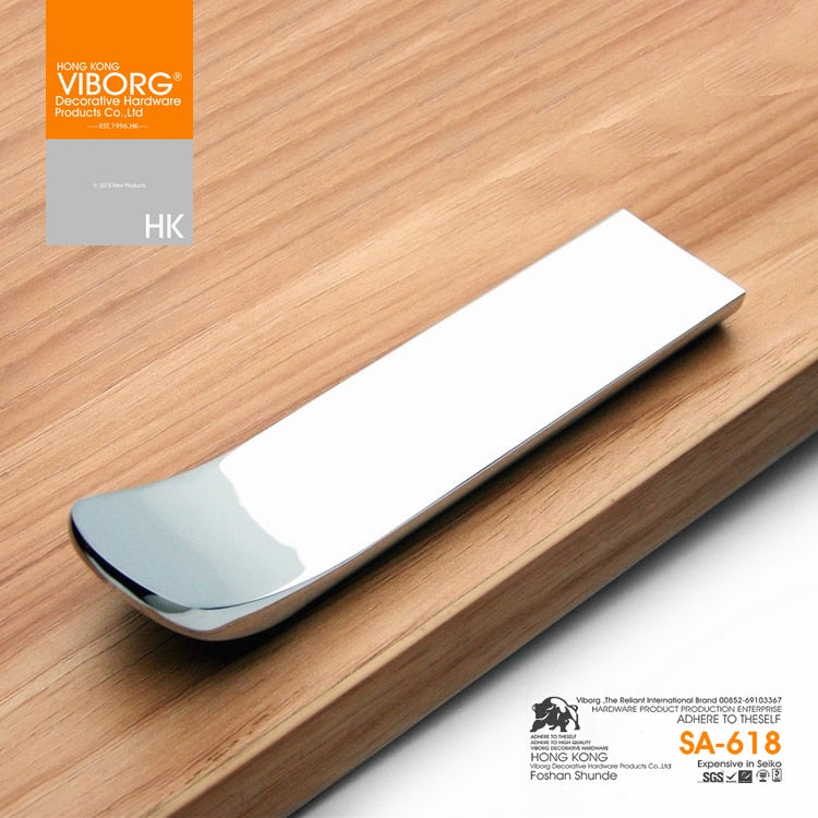 Modern Chrome Cupboard Door Handle 118mm by HitMyNeed