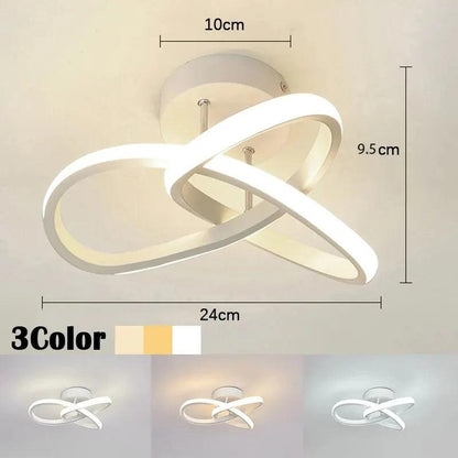 Modern LED Ceiling Light, 3-Color Dimmable Chandelier white-clover-3colors by HitMyNeed