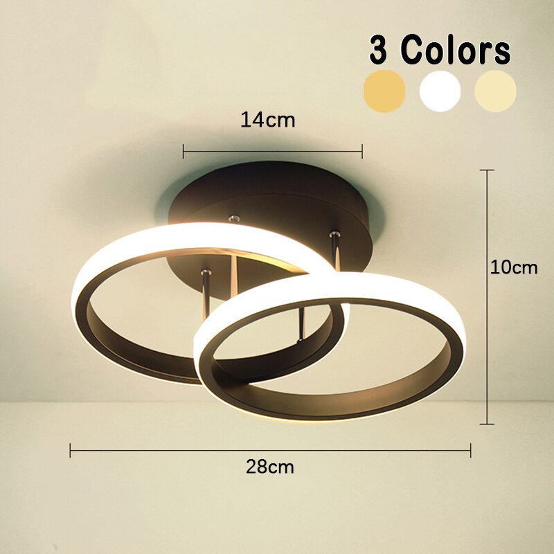 Modern LED Ceiling Light with 3-Color Dimming 25W by HitMyNeed