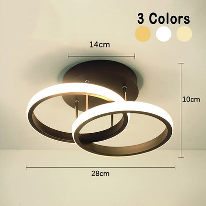 Modern LED Ceiling Light with 3-Color Dimming 25W black-circle-3colors by HitMyNeed