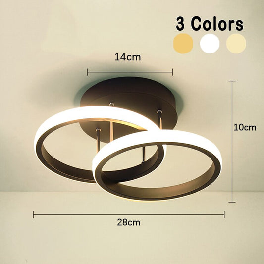 Modern LED Ceiling Light with 3-Color Dimming 25W black-circle-3colors by HitMyNeed