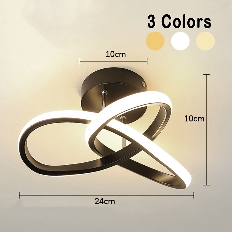 Modern LED Ceiling Light with 3-Color Dimming 25W black-clover-3colors by HitMyNeed