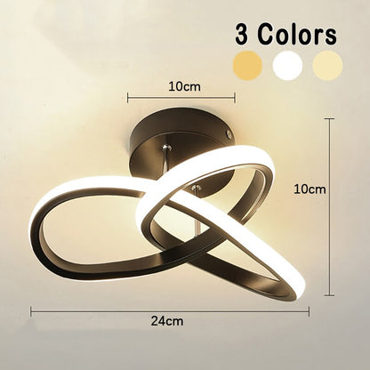 Modern LED Ceiling Light with 3-Color Dimming 25W black-clover-3colors by HitMyNeed
