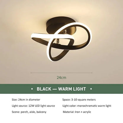 Modern LED Strip Ceiling Light for Aisles & Living Rooms black changeable by HitMyNeed